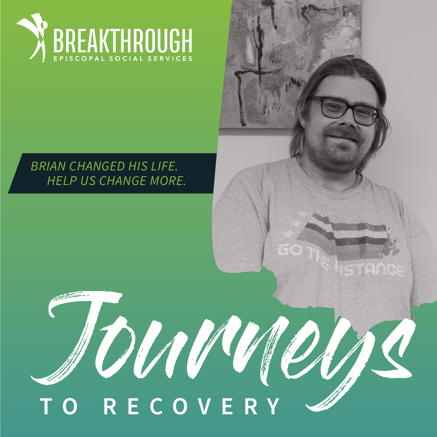 Brian overcame mental health roadblocks through his being part of Breakthrough's Clubhouse